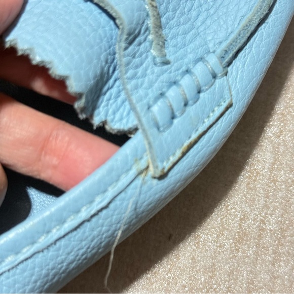 Franco Sarto Light Blue Loafers Drivers Womens Shoes Size 7.5M Leather Slip On - Picture 8 of 8